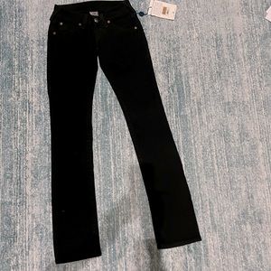 True Religion, low rise black jeans
